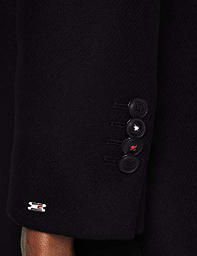 Tommy Hilfiger TH ESS Wool Blend Classic Coat Chaqueta, Black, 34 para Mujer