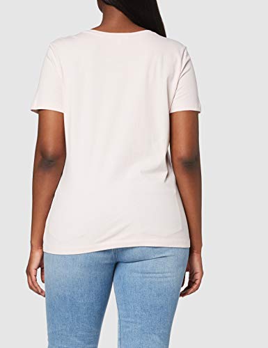 Tommy Hilfiger Tiara Regular Round-nk tee SS Camiseta, Rosa (Pale Pink Tjp), 42 (Talla del Fabricante: X-Large) para Mujer