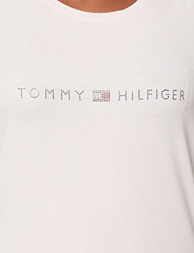 Tommy Hilfiger Tiara Regular Round-nk tee SS Camiseta, Rosa (Pale Pink Tjp), 42 (Talla del Fabricante: X-Large) para Mujer