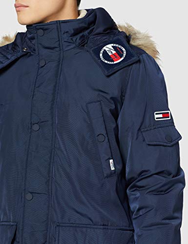 Tommy Hilfiger TJM Tech Parka Chaqueta, Azul (Black Iris), L para Hombre