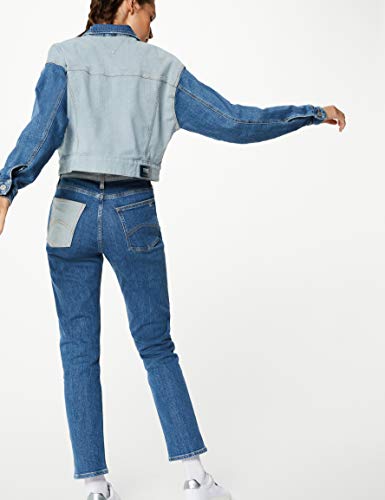 Tommy Hilfiger Tjw Cropped Trucker Chaqueta vaquera, Azul (TJ DENIM COLORBLOCK 1A4), X-Small para Mujer
