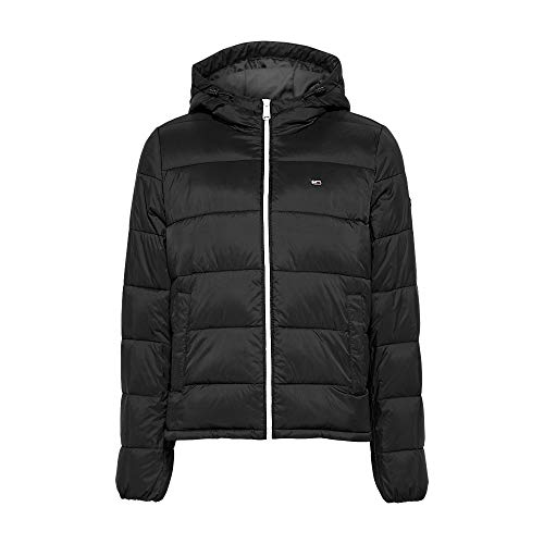 Tommy Hilfiger TJW Side Slit Jacket DW0DW09064 BDS - Chaqueta de plumas para mujer, color negro Negro S