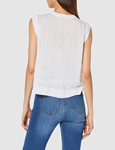 Tommy Hilfiger TJW Sleeveless Blouse Camisa, Blanco (Classic Blanco 100), XL para Mujer