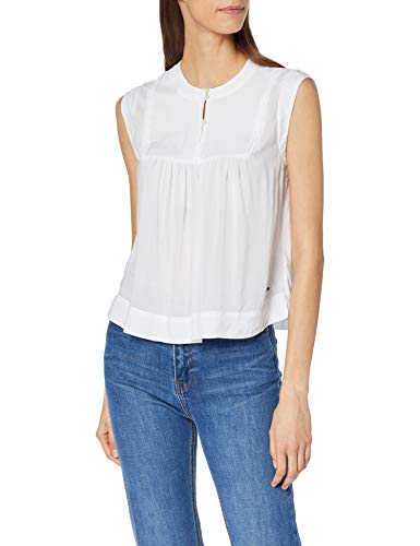 Tommy Hilfiger TJW Sleeveless Blouse Camisa, Blanco (Classic Blanco 100), XL para Mujer