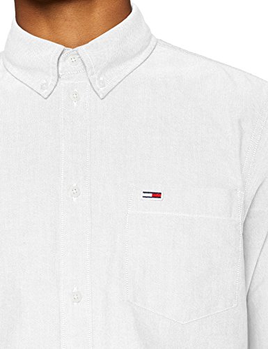 Tommy Hilfiger Tommy Classics Camisa, Weiß (Classic White 100), Medium para Hombre