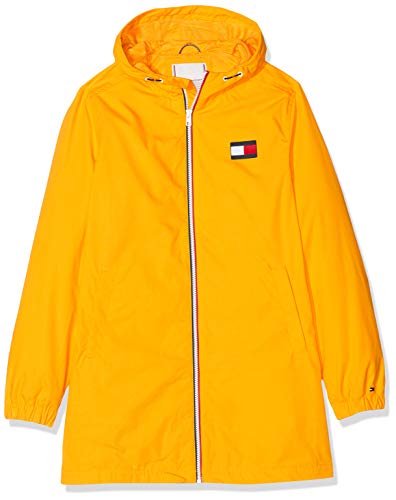 Tommy Hilfiger Tommy Hooded Parka Abrigo, Amarillo (Radiant Yellow 720), 140 (Talla del Fabricante: 10) para Niños