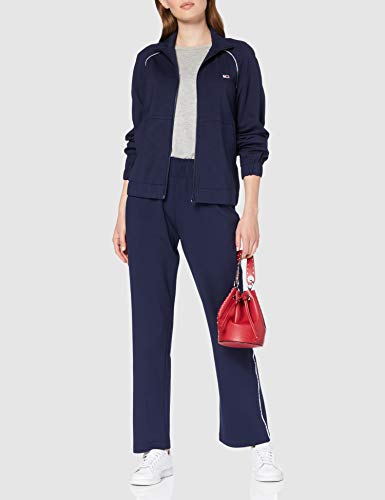 Tommy Hilfiger Tracksuit Jacket chaqueta punto, Azul (Black Iris 002), Medium para Mujer