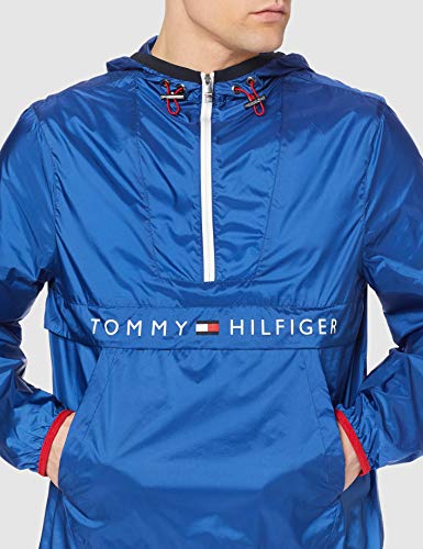 Tommy Hilfiger Ultra Light Packable Anorak impermeable, Azul (Blue Quartz 431), Medium para Hombre
