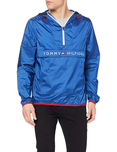 Tommy Hilfiger Ultra Light Packable Anorak impermeable, Azul (Blue Quartz 431), Medium para Hombre
