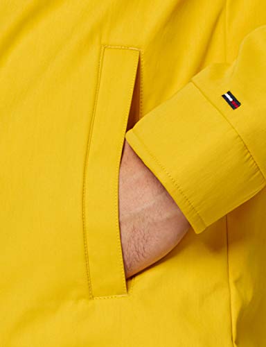 Tommy Hilfiger Varsity Coach Chaqueta, Amarillo (Spectra Yellow), Medium para Hombre
