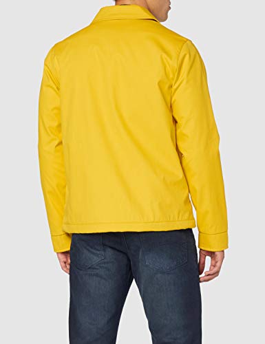 Tommy Hilfiger Varsity Coach Chaqueta, Amarillo (Spectra Yellow), Medium para Hombre