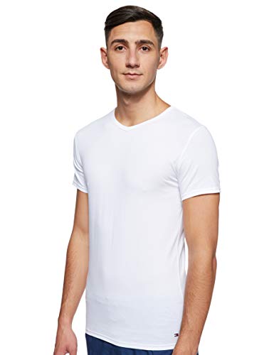Tommy Hilfiger Vn tee SS 3 Pack Premium Essentials Camiseta, Blanco 100, M (Pack de 3) para Hombre