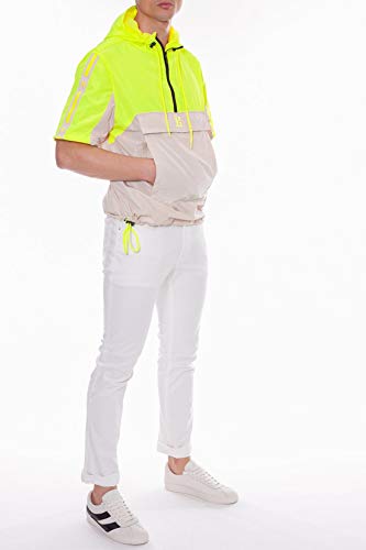 Tommy Hilfiger X Lewis Hamilton Colorblock - Chaqueta para hombre de color amarillo fluorescente y beige amarillo XS