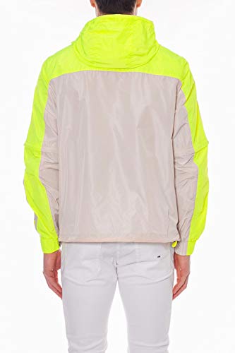 Tommy Hilfiger X Lewis Hamilton Colorblock - Chaqueta para hombre de color amarillo fluorescente y beige amarillo XS