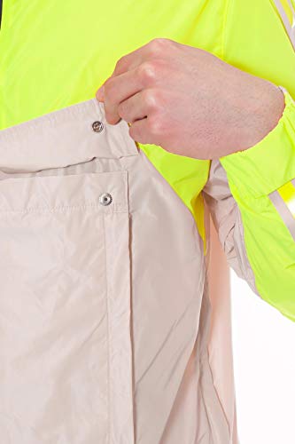 Tommy Hilfiger X Lewis Hamilton Colorblock - Chaqueta para hombre de color amarillo fluorescente y beige amarillo XS