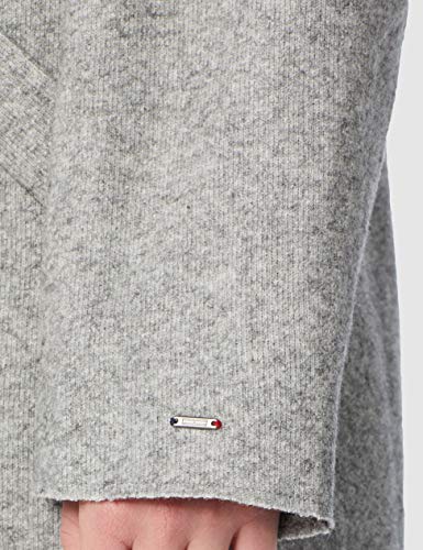 Tommy Jeans Mujer COAT 18 Abrigo Manga Larga Gris (Light Grey Htr) 40 (Talla del fabricante: X-Large)