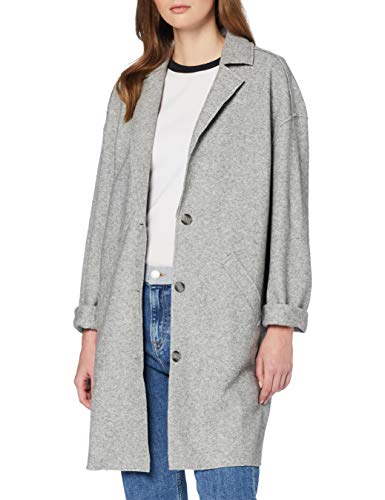 Tommy Jeans Mujer COAT 18 Abrigo Manga Larga Gris (Light Grey Htr) 40 (Talla del fabricante: X-Large)