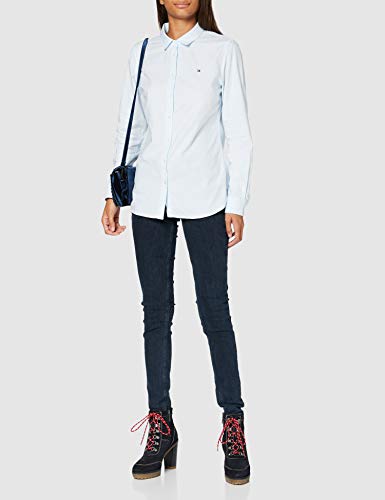 Tommy Jeans Mujer Nora Mr Skny Btn Fly Lmdbst Pantalones, Azul (Lemon Dark Blau Stretch), W27 / L34