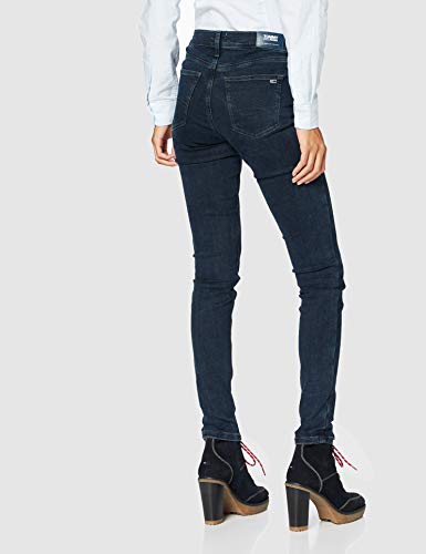Tommy Jeans Mujer Nora Mr Skny Btn Fly Lmdbst Pantalones, Azul (Lemon Dark Blau Stretch), W28 / L34
