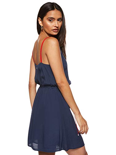 Tommy Jeans Mujer Tjw Essential Strap Dress Vestido Not Applicable, Azul (Twilight Navy C87), 34 (Talla del Fabricante: X-Small)