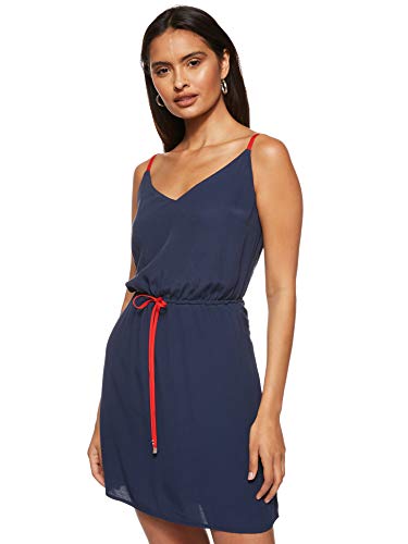 Tommy Jeans Mujer Tjw Essential Strap Dress Vestido Not Applicable, Azul (Twilight Navy C87), 34 (Talla del Fabricante: X-Small)
