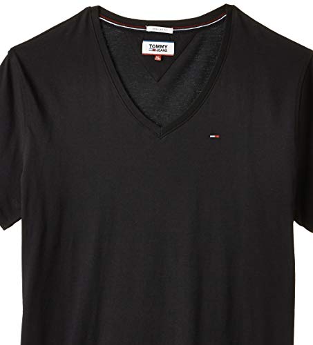 Tommy Jeans Original Jersey Camiseta, Negro (Tommy Black 078), X-Large para Hombre