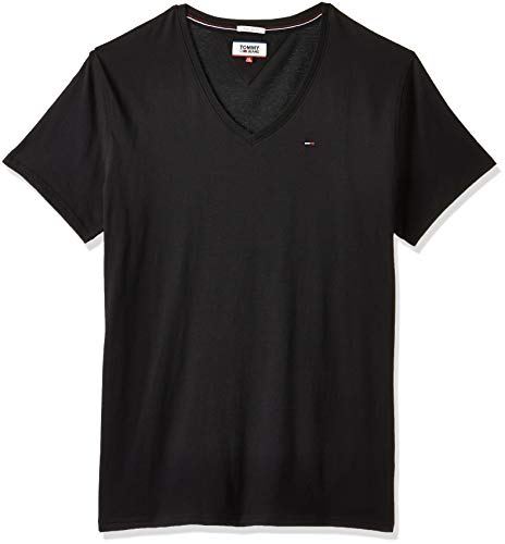 Tommy Jeans Original Jersey Camiseta, Negro (Tommy Black 078), X-Large para Hombre