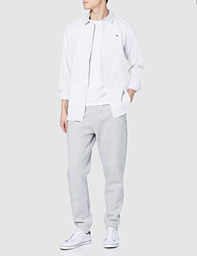 Tommy Jeans Original Stretch Camisa, Blanco (Classic White 100), Large para Hombre