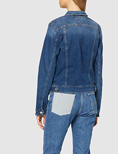 Tommy Jeans Slim Trucker Jacket Ady Chaqueta, Azul (Audrey Mid Bl Str 1a5), 32 (Talla del Fabricante: XX-Small) para Mujer
