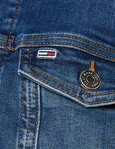 Tommy Jeans Slim Trucker Jacket Ady Chaqueta, Azul (Audrey Mid Bl Str 1a5), 32 (Talla del Fabricante: XX-Small) para Mujer