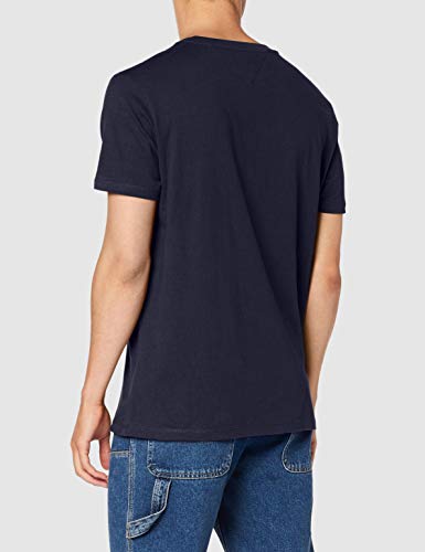 Tommy Jeans TJM Contrast Pocket tee Camiseta, Azul (Twilight Navy C87), Large para Hombre