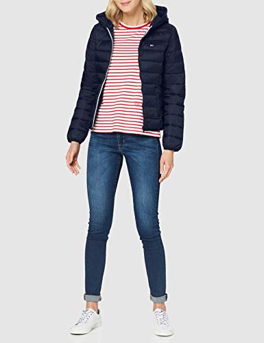 Tommy Jeans Tjw Hooded Quilted Zip Thru Chaqueta, Azul (Twilight Navy), M para Mujer