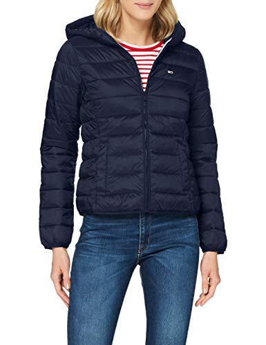 Tommy Jeans Tjw Hooded Quilted Zip Thru Chaqueta, Azul (Twilight Navy), M para Mujer