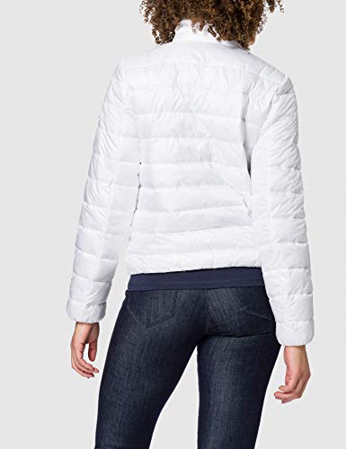 Tommy Jeans TJW Quilted Zip Through Chaqueta, Blanco, XL para Mujer