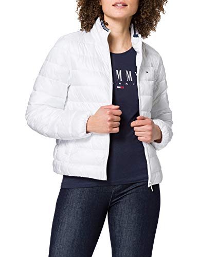 Tommy Jeans TJW Quilted Zip Through Chaqueta, Blanco, XL para Mujer