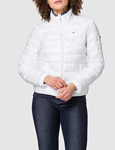 Tommy Jeans TJW Quilted Zip Through Chaqueta, Blanco, XL para Mujer