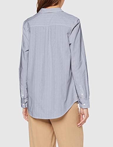 Tommy Jeans Tjw Regular Stripe Poplin Shirt Camisa, Azul (Blue BH), 40 (Talla del Fabricante: Large) para Mujer
