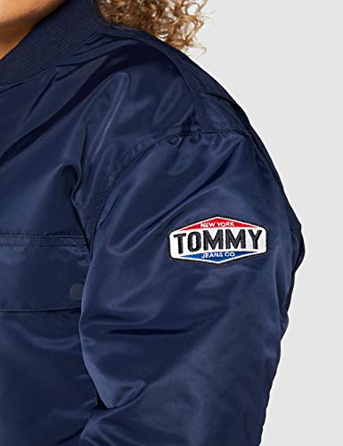 Tommy Jeans Tjw Sleeve Gathering Bomber Chaqueta, Blue, M para Mujer