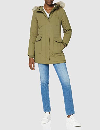 Tommy Jeans TJW Technical Down Parka Chaqueta, Olivo, M para Mujer