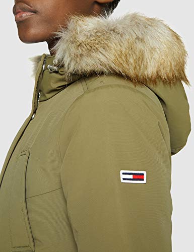 Tommy Jeans TJW Technical Down Parka Chaqueta, Olivo, M para Mujer