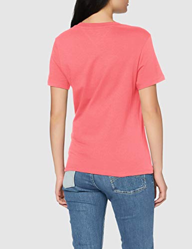 Tommy Jeans Tjw Tommy Classics tee Camisa, Rosa (Glamour Pink), L para Mujer