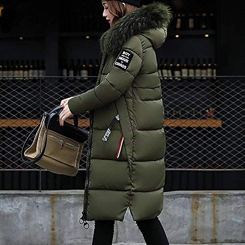 Tomwell Abrigo Plumas con Capucha Mujer Abrigos Acolchado Plumiferos Ligeros Chaquetas Chaquetones Plumon Anorak Plumifero Corto Cazadoras Chaqueta Ejercito Verde ES 38
