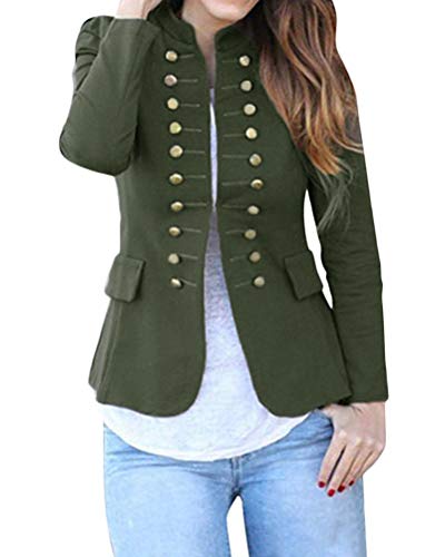 Tomwell Chaqueta de Traje Básico Manga Larga para Mujer Ejercito Verde ES 38
