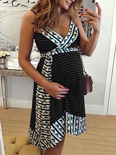 Tomwell Vestido de Lactancia Ropa de Dormir de Algodón para Premamá Conjunto de Pijamas de Maternidad Embarazo Ropa de Dormir Suave de Manga Corta para la Madre Que Amamanta Negro 36