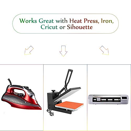 Topmail HTV Vinilo de Transferencia de Calor Brillante 25x160cm Heat Transfer Vinyl Térmica de Vinilo DIY para Camisetas Bolso, Rojo