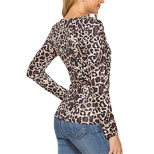 Tops Mujer Camiseta Mujer Sexy Cuello En V Bajo Manga Larga Primavera Verano Slim Fit Base Camisa Elegante Elegante Cómodo Clásica Camisa Mujer Bluse Mujer B-White L