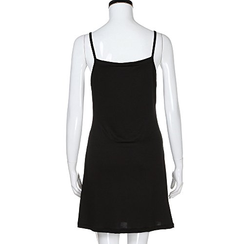 Tosonse Mini Vestidos con Hombros Descubiertos Sexy para Mujer Sin Mangas De Color Sólido Sin Mangas Vestido Camisero Suelto