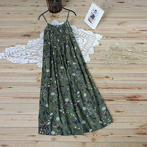 Tosonse Vestidos Bohemios para Mujer Vestido Largo Largo con Estampado Floral Vintage Y Talla Grande