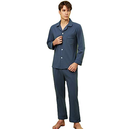 TR-yisheng Traje de Dos Piezas de Pijama de algodón para Parejas (Mangas largas + pantalón) Traje de Ropa Informal de Servicio a Domicilio
