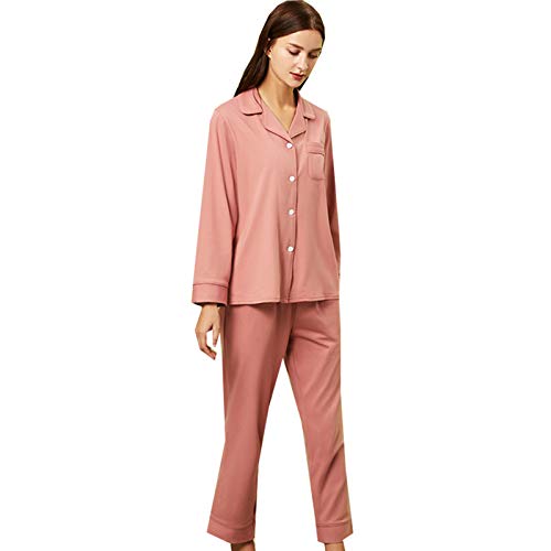 TR-yisheng Traje de Dos Piezas de Pijama de algodón para Parejas (Mangas largas + pantalón) Traje de Ropa Informal de Servicio a Domicilio